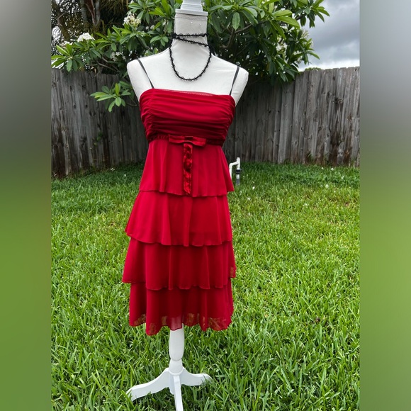 Red David’s Bridal dress - Picture 1 of 6